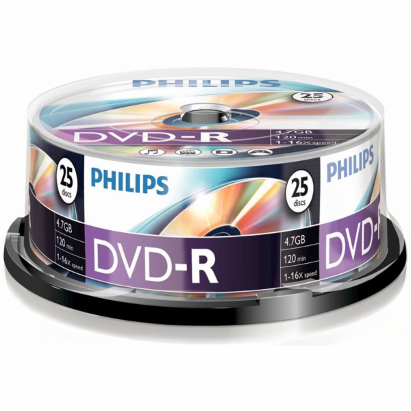 1x25 Philips DVD-R 4,7GB 16x SP