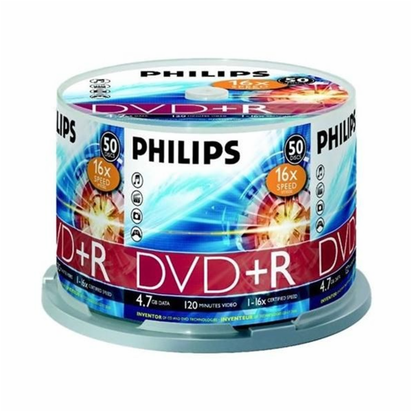 1x50 Philips DVD+R 4,7GB 16x SP