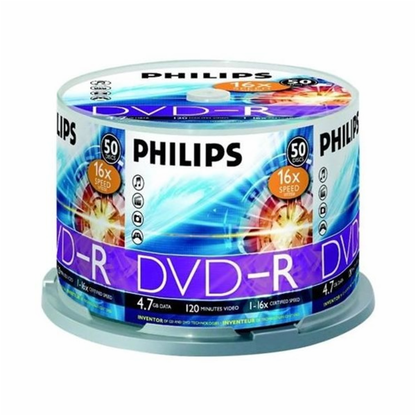 1x50 Philips DVD-R 4,7GB 16x SP