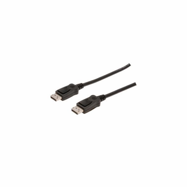 Digitus Assmann AK-340100-150-S Digitus Připojovací kabel DisplayPort, DP M/M, 15,0 m, s blokováním Full HD 1080p, bl