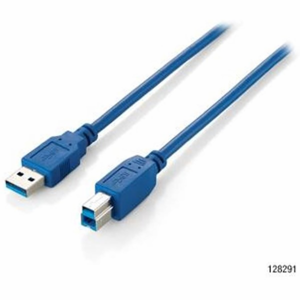 Kabel USB Equip USB-A - USB-B 3 m Niebieski (128293)