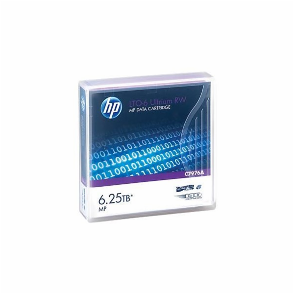 HP LTO-6 Ultrium 6.25TB MP RW Data Cartridge C7976A (1x LTO6 Ultrium 6.25TB MPRWDataCartridge + WriteOn Label)