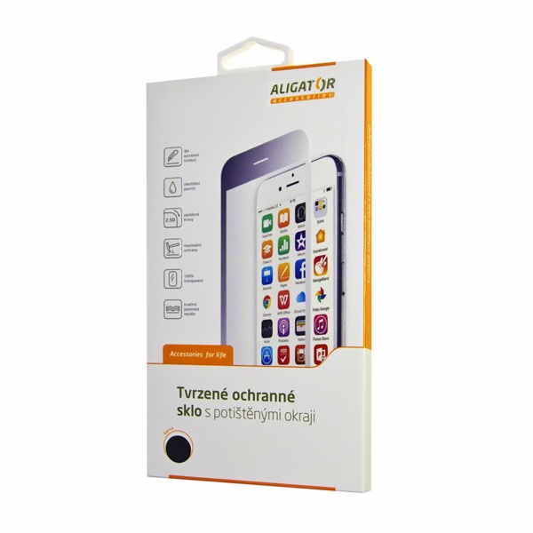 Aligator ochranné sklo GlassPrint iPhone X/XS/11 Pro černá