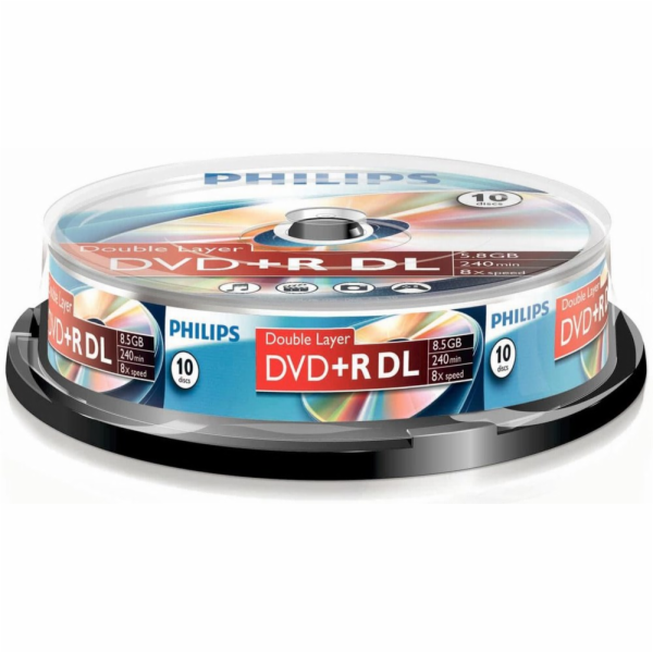 1x10 Philips DVD+R 8,5GB DL 8x SP