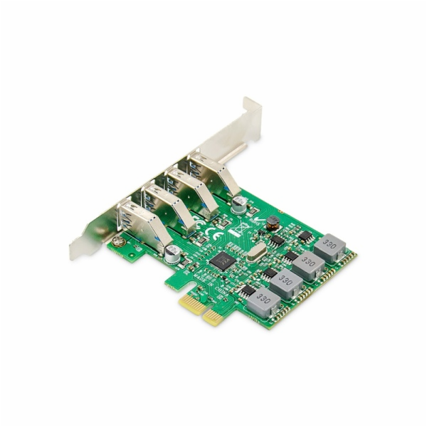 DIGITUS Přídavná karta USB PCI Express USB3.0, 4portový A / F, čipová sada: VL805, s vlastním napájením