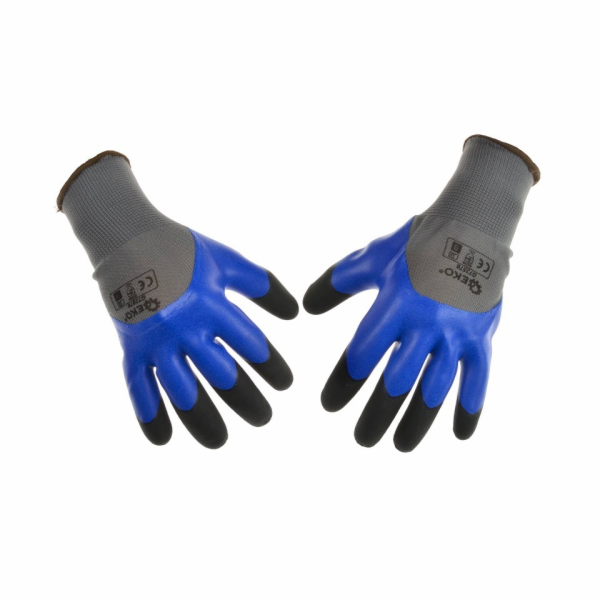GEKO Ochranné pracovní rukavice, zesílené prsty, velikost 8 GEKO