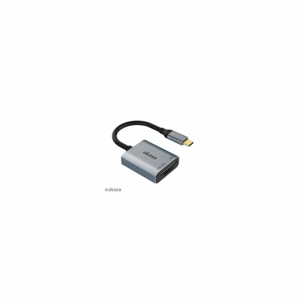 AKASA čtečka karet AK-CR-10BK (SD, microSD), externí, USB 3.2 Type-C