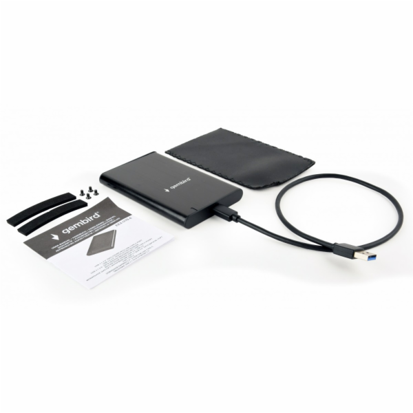 Gembird EE2-U3S-6 Externí box HDD / SSD 2,5 s portem USB typu C USB 3.1 kartáčovaný hliník šedá