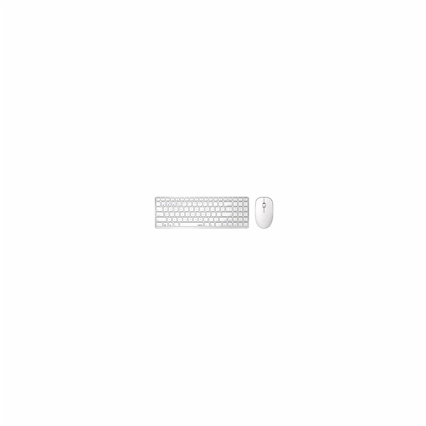 RAPOO set klávesnice a myš 9300M, bezdrátová, Multi-Mode Slim Mouse, Ultra-Slim Keyboard, bílá