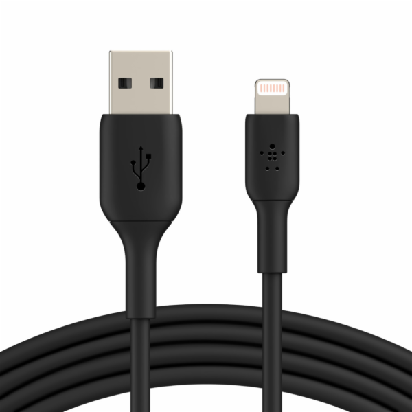 Belkin Lightning nab./sin. kabel 1m, PVC, cerny, mfi cert.