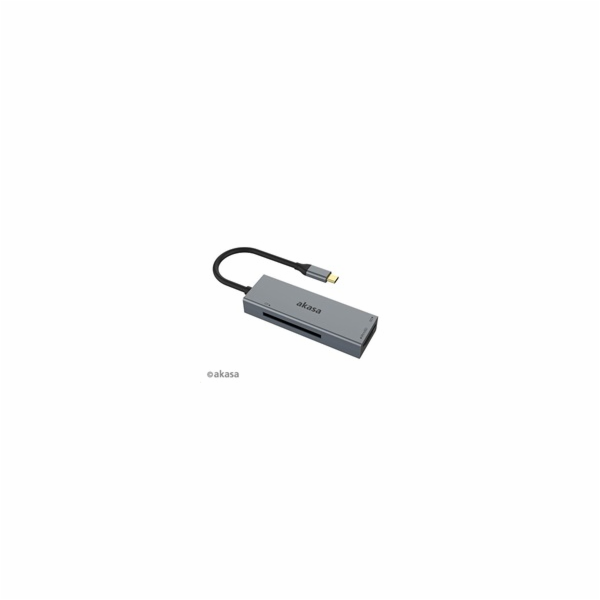 AKASA čtečka karet AK-CR-09BK 3-in-1 (CF, SD, microSD), externí, USB 3.2 Type-C