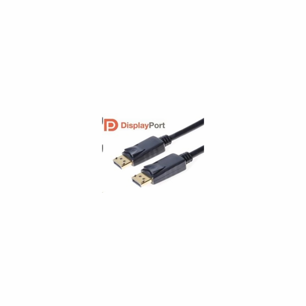 PremiumCord DisplayPort 1.2 přípojný kabel M/M, zlacené konektory, 3m