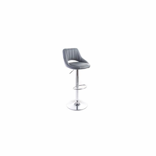 Barová židle G21 Aletra koženková, prošívaná grey