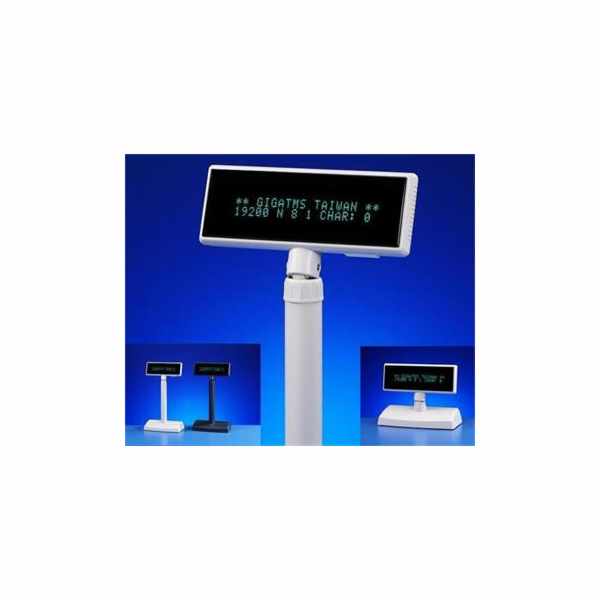 Displej Giga DSP-840U-00, zákaznický displej 2x20 znaků, USB, béžový