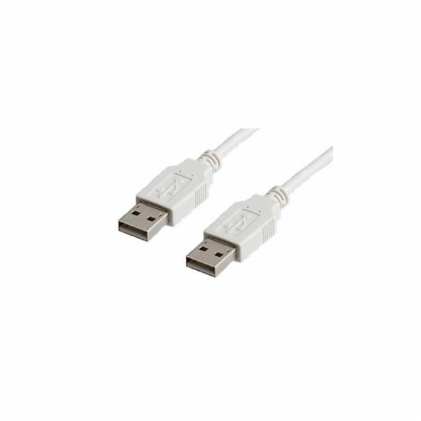 Kabel USB 2.0 A-A 4,5 m propojovací, bílý/šedý