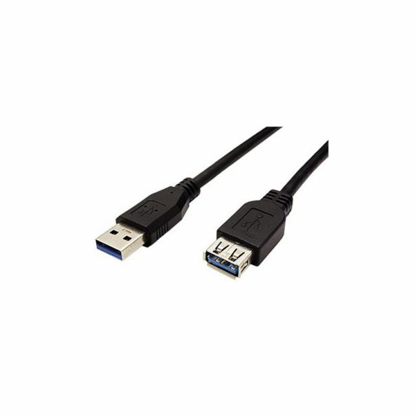 Kabel USB 3.0 A-A 3m A(M)-A(F) prodlužovací, černý