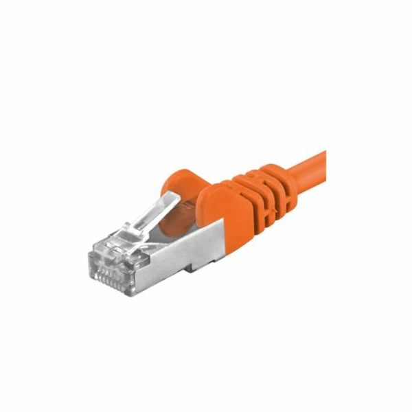 PREMIUMCORD Patch kabel CAT6a S-FTP, RJ45-RJ45, AWG 26/7 3m oranžová