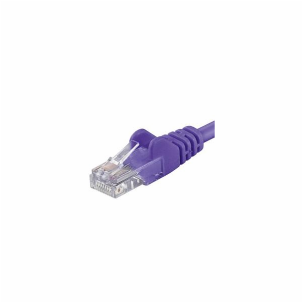 PREMIUMCORD Patch kabel UTP RJ45-RJ45 CAT5e 5m fialová
