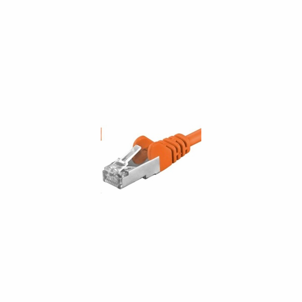 Premiumcord Patch kabel CAT6a S-FTP, RJ45-RJ45, AWG 26/7 0,5m oranžová