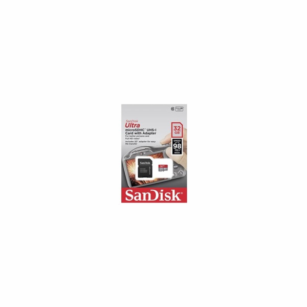 SanDisk MicroSDHC karta 32GB Ultra (120MB/s, A1 Class 10 UHS-I ) + adaptér