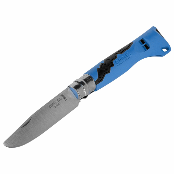 OPINEL VR N°07 Outdoor junior modrá dětský zavírací nůž s píšťalkou - čepel 7 cm