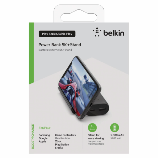 Belkin Gaming Power Bank 5.000mAh, cerna BPZ001btBK