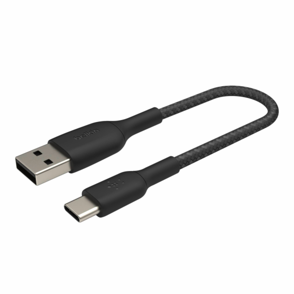 Belkin USB-C/USB-A kabel 15cm oplástený, cerný CAB002bt0MBK