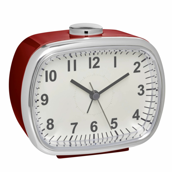 TFA 60.1032.05 Analogue Alarm Clock red
