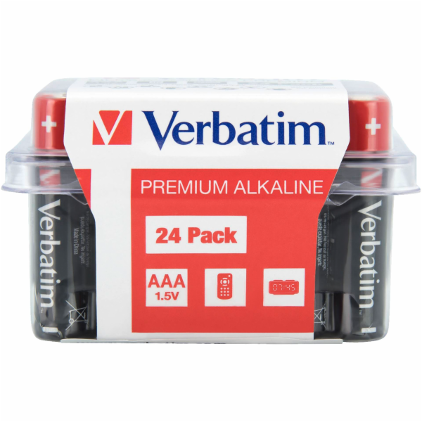 1x24 Verbatim alkalicky Batterie Micro AAA LR 03 PVC Box 49504