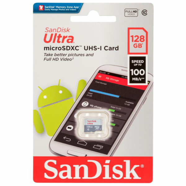 Karta SanDisk Ultra MicroSDXC 128 GB Class 10 UHS-I (SDSQUNR-128G-GN6MN)