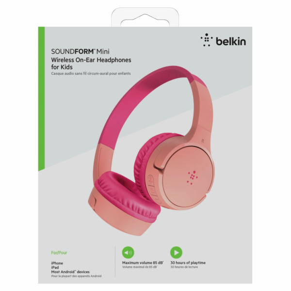 Belkin Soundform Mini-On-Ear detská sluch.ruzová AUD002btPK