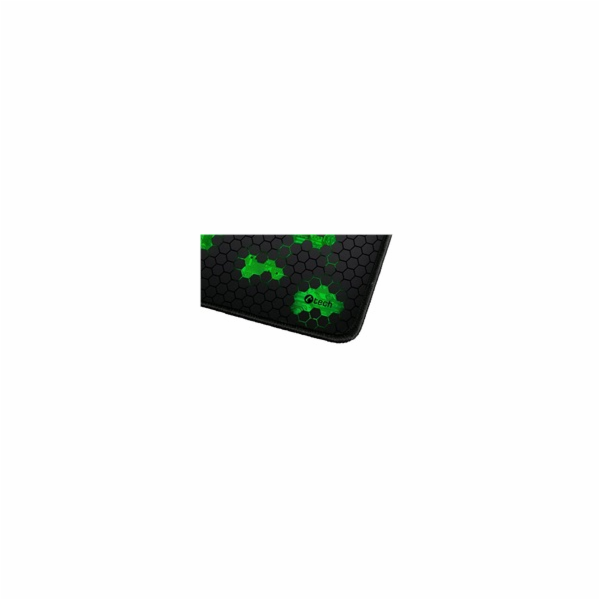 C-TECH herní podložka pod myš ANTHEA CYBER GREEN, 320x270x4mm, obšité okraje