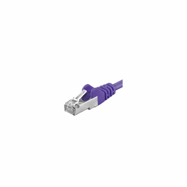 PREMIUMCORD Patch kabel CAT6a S-FTP, RJ45-RJ45, AWG 26/7 0,5m šedá