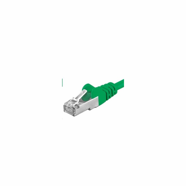PREMIUMCORD Patch kabel CAT6a S-FTP, RJ45-RJ45, AWG 26/7 1,5m zelená