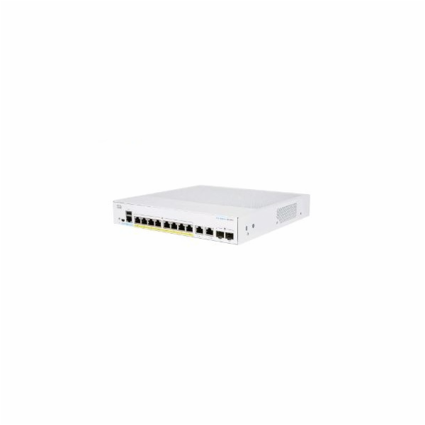 Cisco switch CBS250-8FP-E-2G (8xGbE,2xGbE/SFP combo,8xPoE+,120W,fanless)