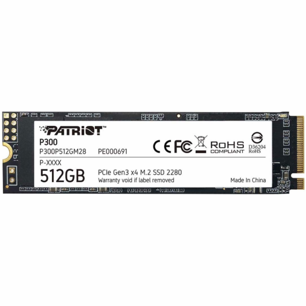 Patriot P300 512GB, P300P512GM28 SSD 512GB PATRIOT P300 M.2 2280 PCIe NVMe