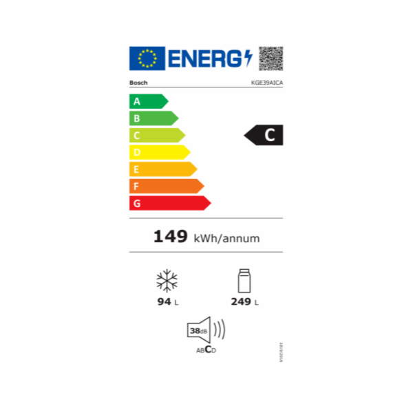 Bosch KGE39AICA Serie 6 kombinovaná chladnička