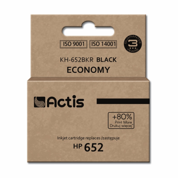 Actis KH-652BKR black ink cartridge for HP (HP 652 F6V25AE