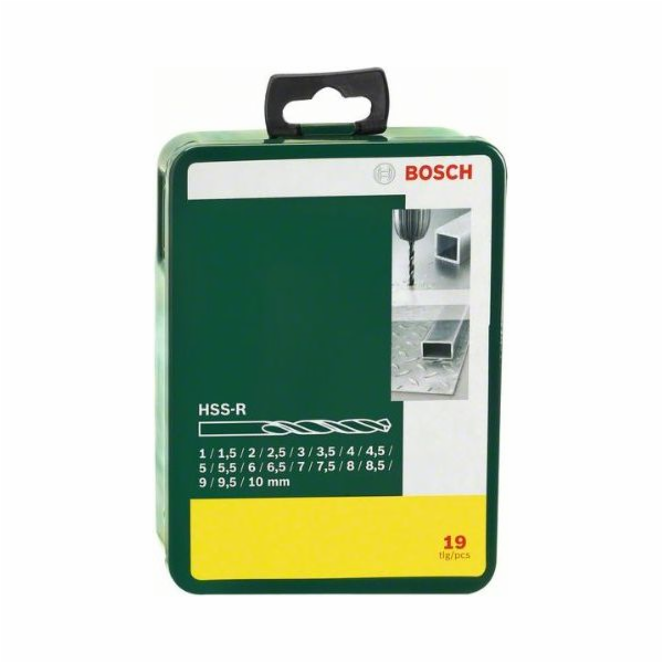 Vrták do kovu Bosch HSS válcový 1,5 2 7 4,5 4 5,5 5 1 3 2,5 3,5 6 10 6,5 7,5 8 8,5 9 Sada 9,5 mm (2.607.019.435)