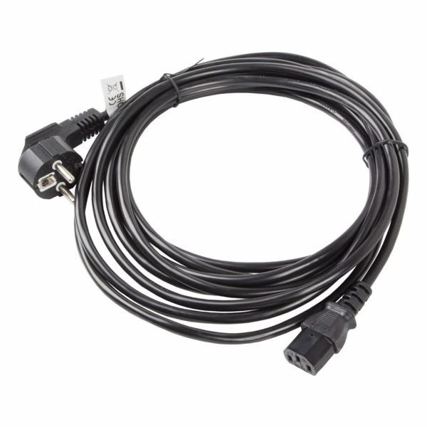 Lanberg CEE 7/7 - IEC 320 C13 napájecí kabel, 5m, černý (CA-C13C-11CC-0050-BK)