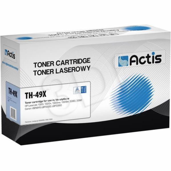 Actis TH-49X toner for HP printer; HP 49X Q5949X Canon CRG-708H replacement; Standard; 6000 pages; black