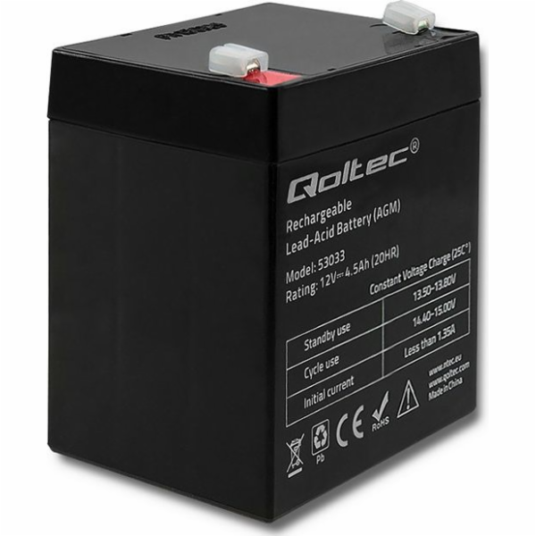 Baterie Qoltec 12V / 4,5Ah (53033)