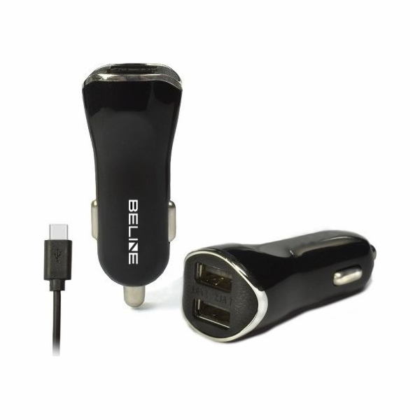 Beline 2xUSB + USB-C 2.1A nabíječka černá / černá