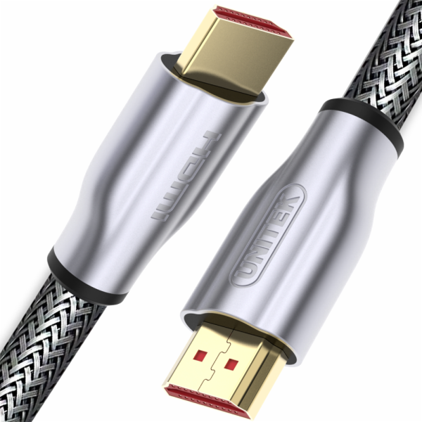 UNITEK Y-C136RGY HDMI cable 1 m HDMI Type A (Standard) Silver Zinc