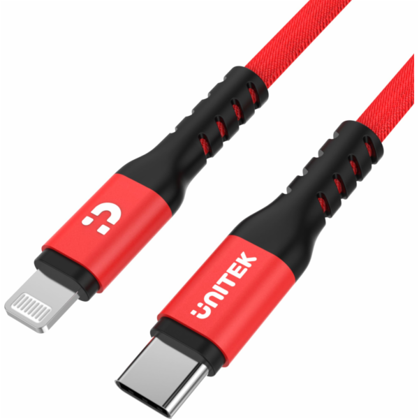 USB Unitek kabel 1M MFI Pro Lighning / USB C kabel (C14060RD)