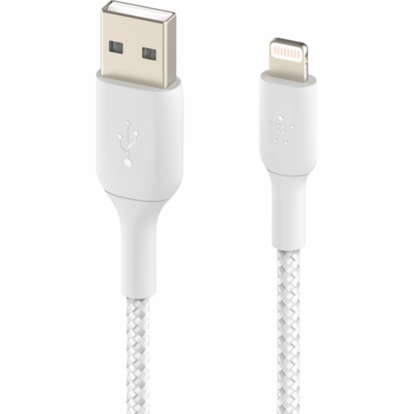 Belkin USB kabel Pletený USB kabel- Lightning 15cm bílý-CAA002bt0MWH