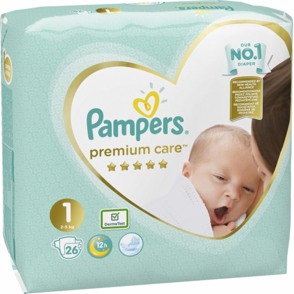 Pampers Premium Care Plenky Velikost 1, 2kg-5kg, 26ks