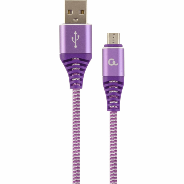 Cablexpert CC-USB2B-AMMBM-2M-PW USB cable USB 2.0 USB A Micro-USB B Purple White