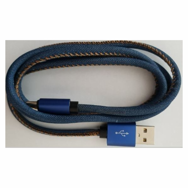 Gembird USB kabel Micro USB kabel prémiové džíny 1 m-CC-USB2J-AMmBM-1M-BL