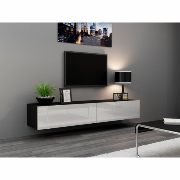 Cama TV Stand VIGO 180 30/180/40 black/white gloss